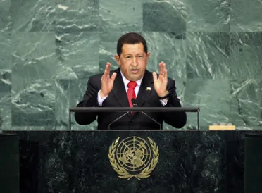 Portrait de (titres de civilité + nom) Son Excellence Hugo Rafael Chávez Frías (Président), Venezuela (République bolivarienne du)