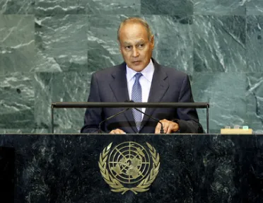 Portrait de (titres de civilité + nom) Son Excellence Ahmed Aboul Gheit (Ministre des affaires étrangères), Égypte