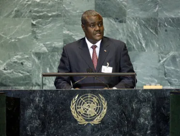 Portrait de (titres de civilité + nom) Son Excellence Moussa Faki Mahamat (Ministre des affaires étrangères), Tchad