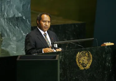 Portrait de (titres de civilité + nom) Son Excellence Samuel Abal (Ministre des relations extérieures), Papouasie-Nouvelle-Guinée