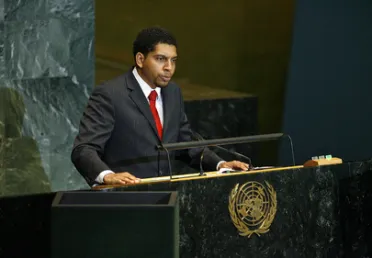 Portrait de (titres de civilité + nom) Son Excellence Camillo Gonsalves (Président de la délégation), Saint-Vincent-et-les Grenadines