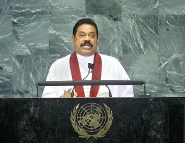Portrait de (titres de civilité + nom) Son Excellence Mahinda Rajapaksa (Président), Sri Lanka