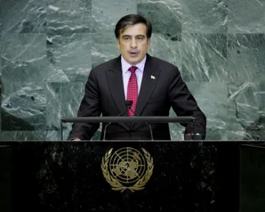 Portrait de (titres de civilité + nom) Son Excellence Mikheil Saakashvili (Président), Géorgie