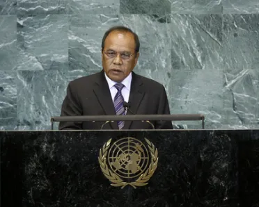 Portrait of His Excellency Mr. Jurelang Zedkaia (President), Marshall Islands