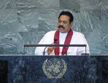 Portrait de (titres de civilité + nom) Son Excellence Mahinda Rajapaksa (Président), Sri Lanka