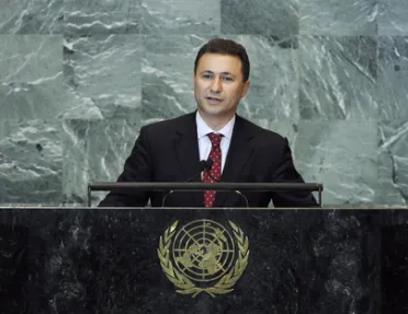 Portrait de (titres de civilité + nom) Son Excellence Nikola Gruevski (Premier Ministre), République de Macédoine du Nord