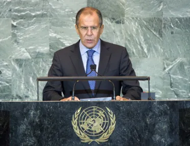 Portrait de (titres de civilité + nom) Son Excellence Sergey V. Lavrov (Ministre des affaires étrangères), Fédération de Russie