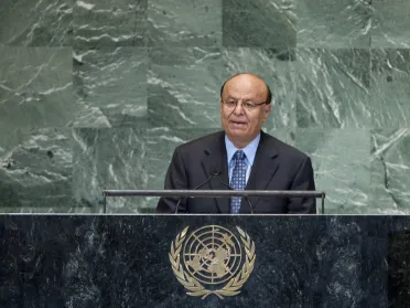 Portrait of His Excellency Abdrabuh Mansour Hadi Mansour (Minister for Foreign Affairs), Yemen