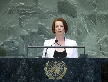 Portrait de (titres de civilité + nom) Son Excellence Julia Gillard (Premier Ministre), Australie