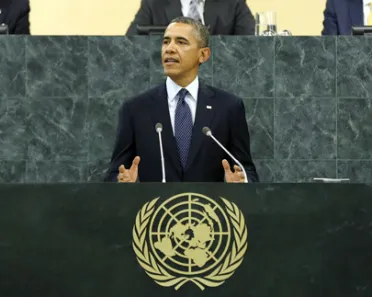 Portrait de (titres de civilité + nom) Son Excellence Barack Obama (Président), États-Unis d‘Amérique