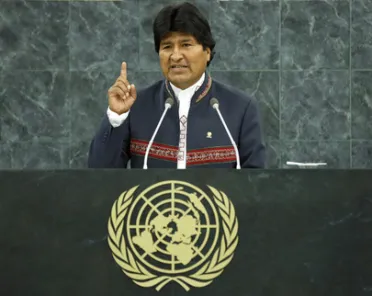 Portrait de (titres de civilité + nom) Son Excellence Evo Morales Ayma (Président), Bolivie (État plurinational de)