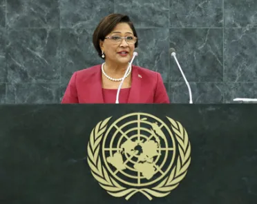 Portrait de (titres de civilité + nom) Son Excellence Kamla Persad-Bissessar (Premier Ministre), Trinité-et-Tobago