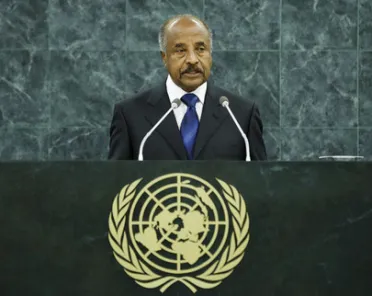Portrait de (titres de civilité + nom) Son Excellence Osman Mohammed Saleh (Ministre des affaires étrangères), Érythrée