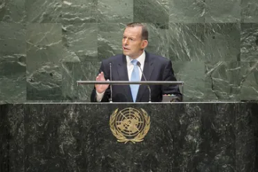 Portrait de (titres de civilité + nom) Son Excellence Tony ABBOTT (Premier Ministre), Australie