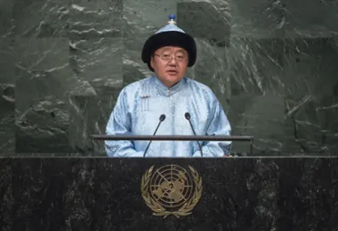 Portrait de (titres de civilité + nom) Son Excellence Elbegdorj Tsakhia (Président), Mongolie