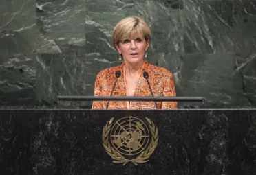 Portrait de (titres de civilité + nom) Son Excellence Julie Bishop (Ministre des affaires étrangères), Australie
