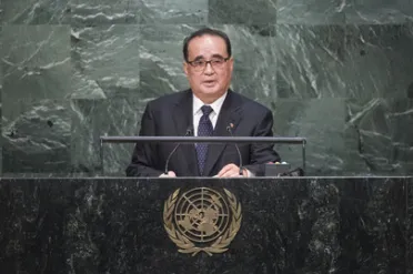 Portrait de (titres de civilité + nom) Son Excellence Ri Su Yong (Ministre des affaires étrangères), République populaire démocratique de Corée