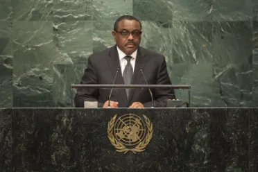 Portrait de (titres de civilité + nom) Son Excellence Hailemariam Dessalegn (Premier Ministre), Éthiopie