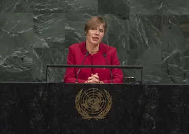 Portrait de (titres de civilité + nom) Son Excellence Kersti Kaljulaid (Président), Estonie