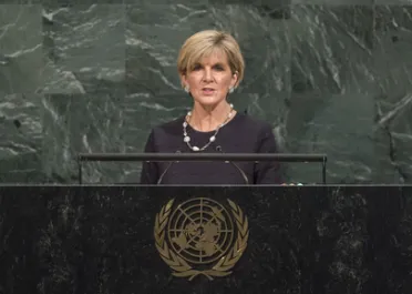 Portrait de (titres de civilité + nom) Son Excellence Julie Bishop (Ministre des affaires étrangères), Australie