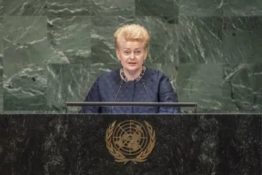 Portrait de (titres de civilité + nom) Son Excellence Dalia Grybauskaitė (Présidente), Lituanie