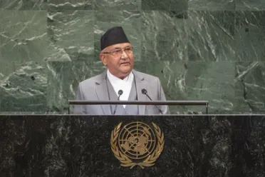 Portrait de (titres de civilité + nom) Son Excellence K.P. Sharma Oli (Premier Ministre), Népal