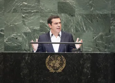 Portrait de (titres de civilité + nom) Son Excellence Alexis Tsipras (Premier Ministre), Grèce