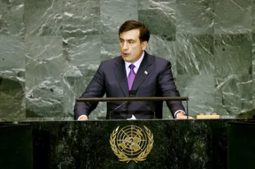 Portrait de (titres de civilité + nom) Son Excellence Mikheil Saakashvili (Président), Géorgie