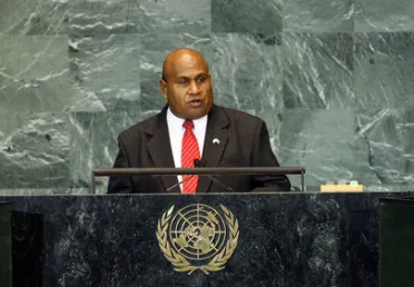 Portrait of His Excellency Fredrick Fono (Deputy Prime Minister), Solomon Islands