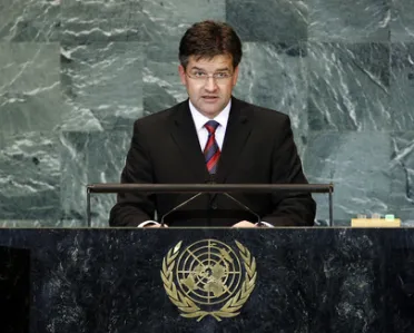 Portrait de (titres de civilité + nom) Son Excellence Miroslav Lajčák (Ministre des affaires étrangères), Slovaquie