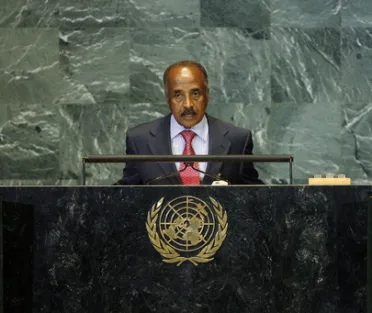 Portrait de (titres de civilité + nom) Son Excellence Osman Mohammed Saleh (Ministre des affaires étrangères), Érythrée
