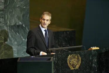 Portrait de (titres de civilité + nom) Son Excellence Jonas Gahr Støre (Ministre des affaires étrangères), Norvège