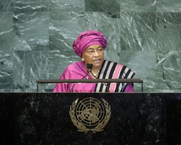 Portrait de (titres de civilité + nom) Son Excellence Ellen Johnson-Sirleaf (Président), Libéria