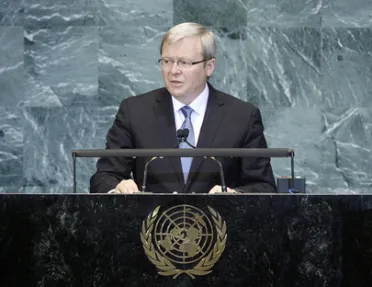 Portrait de (titres de civilité + nom) Son Excellence Kevin Rudd (Ministre des affaires étrangères), Australie