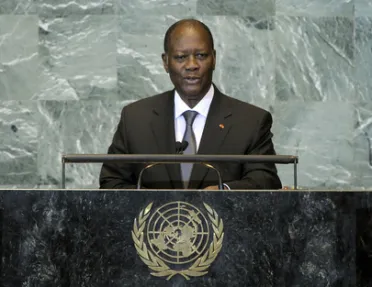 Portrait de (titres de civilité + nom) Son Excellence Alassane Ouattara (Président), Côte D’Ivoire