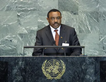 Portrait de (titres de civilité + nom) Son Excellence Hailemariam Desalegn (Ministre des affaires étrangères), Éthiopie