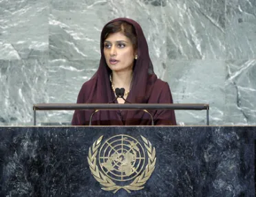 Portrait de (titres de civilité + nom) Son Excellence Hina Rabbani Khar (Ministre des affaires étrangères), Pakistan