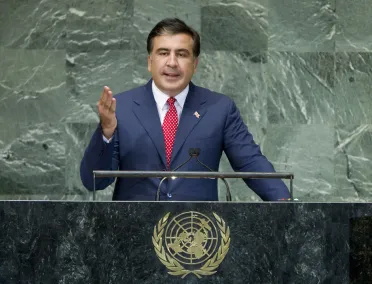 Portrait de (titres de civilité + nom) Son Excellence Mikheil Saakashvili (Président), Géorgie