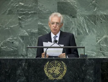 Portrait de (titres de civilité + nom) Son Excellence Mario Monti (Premier Ministre), Italie
