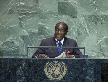 Portrait de (titres de civilité + nom) Son Excellence Robert Mugabe (Président), Zimbabwe