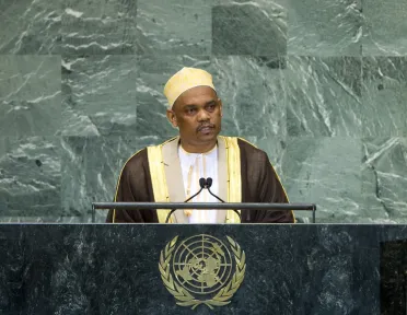 Portrait de (titres de civilité + nom) Son Excellence Ikililou Dhoinine (Président), Comores