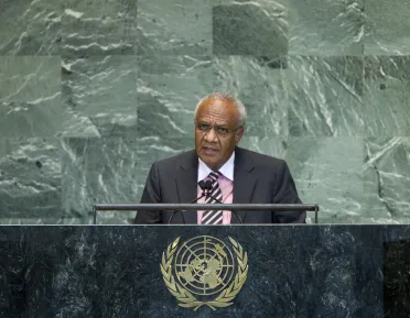 Portrait de (titres de civilité + nom) Son Excellence Meltek Sato Kilman Livtunvanu (Premier Ministre), Vanuatu