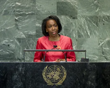 Portrait de (titres de civilité + nom) Son Excellence Dessima Williams (Représentant permanent auprès des Nations Unies), Grenade