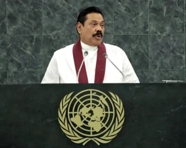 Portrait de (titres de civilité + nom) Son Excellence Mahinda Rajapaksa (Président), Sri Lanka