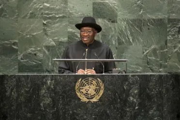 Portrait de (titres de civilité + nom) Son Excellence Goodluck Ebele Jonathan (Président), Nigéria