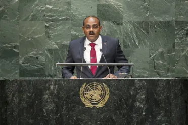 Portrait of His Excellency Gaston Alphonso BROWNE (Prime Minister), Antigua and Barbuda