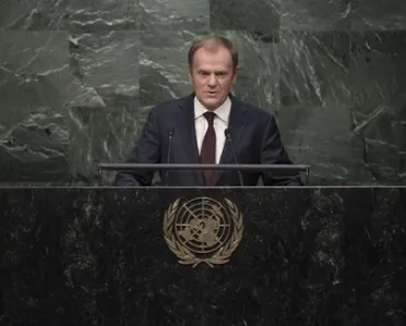 Portrait de (titres de civilité + nom) Son Excellence Donald TUSK (Président du Conseil européen), Union européenne