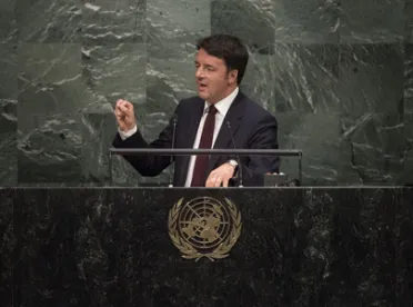 Portrait de (titres de civilité + nom) Son Excellence Matteo Renzi (Premier Ministre), Italie
