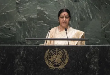 Portrait of H.E. Mrs. Excellency Sushma Swaraj (Minister for External Affairs), India