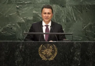 Portrait de (titres de civilité + nom) Son Excellence Nikola Gruevski (Premier Ministre), République de Macédoine du Nord